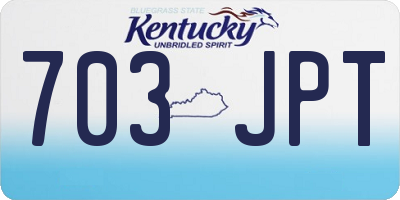 KY license plate 703JPT