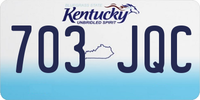 KY license plate 703JQC