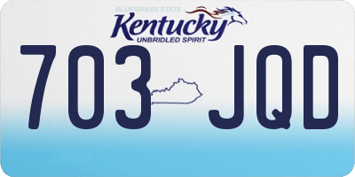 KY license plate 703JQD