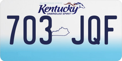 KY license plate 703JQF