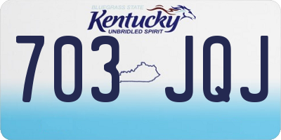 KY license plate 703JQJ