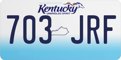 KY license plate 703JRF