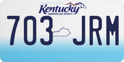 KY license plate 703JRM