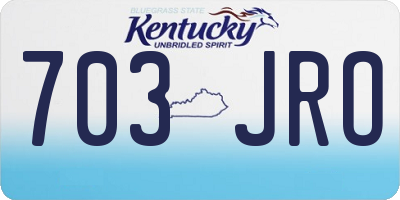 KY license plate 703JRO