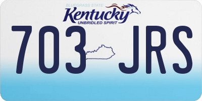 KY license plate 703JRS