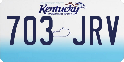 KY license plate 703JRV