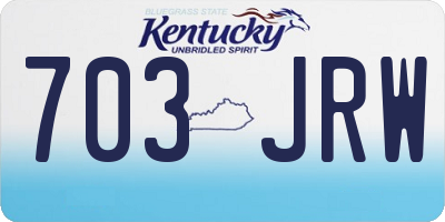 KY license plate 703JRW