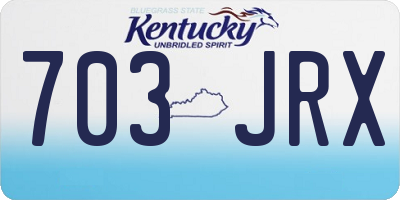 KY license plate 703JRX