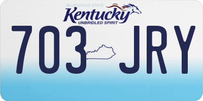 KY license plate 703JRY