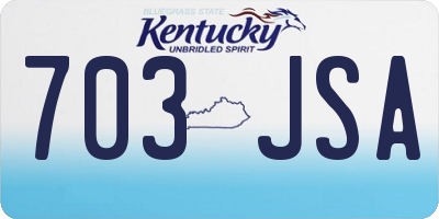 KY license plate 703JSA