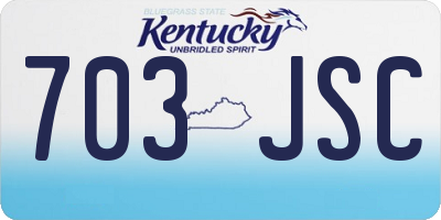 KY license plate 703JSC