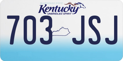 KY license plate 703JSJ