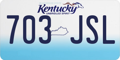 KY license plate 703JSL