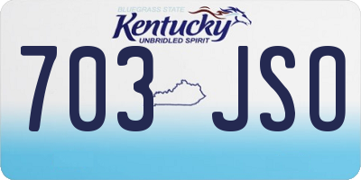 KY license plate 703JSO