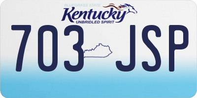KY license plate 703JSP