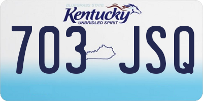 KY license plate 703JSQ