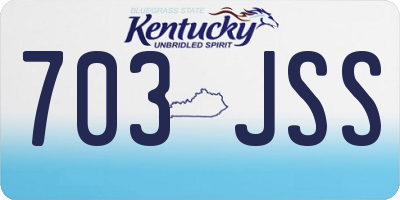KY license plate 703JSS