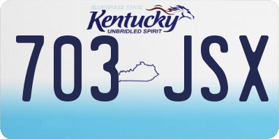 KY license plate 703JSX