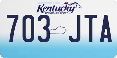 KY license plate 703JTA