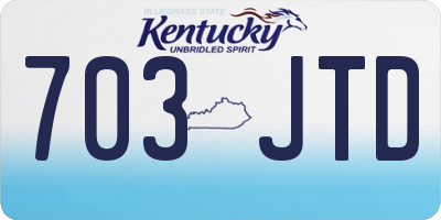 KY license plate 703JTD