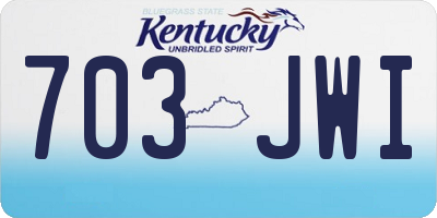 KY license plate 703JWI