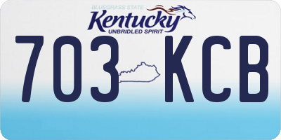 KY license plate 703KCB