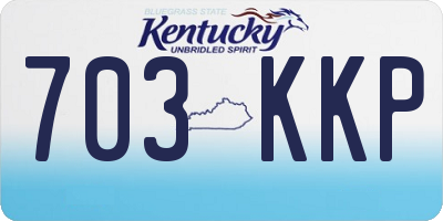 KY license plate 703KKP