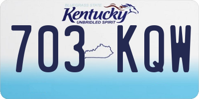 KY license plate 703KQW