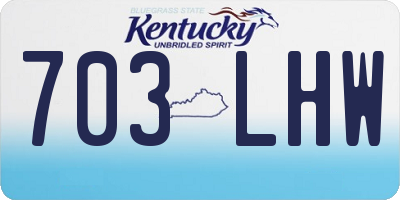 KY license plate 703LHW
