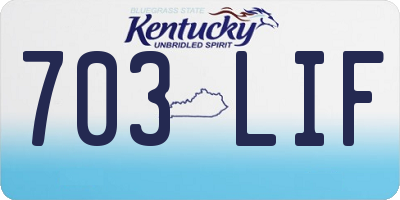 KY license plate 703LIF
