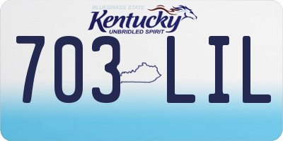 KY license plate 703LIL
