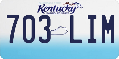 KY license plate 703LIM