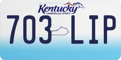 KY license plate 703LIP
