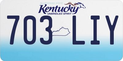 KY license plate 703LIY