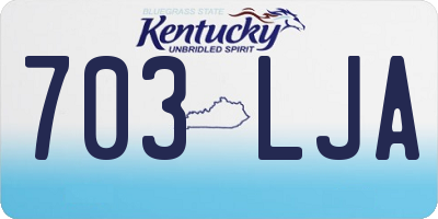 KY license plate 703LJA