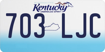 KY license plate 703LJC