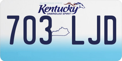 KY license plate 703LJD