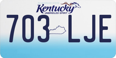 KY license plate 703LJE