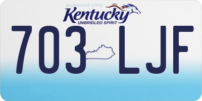 KY license plate 703LJF
