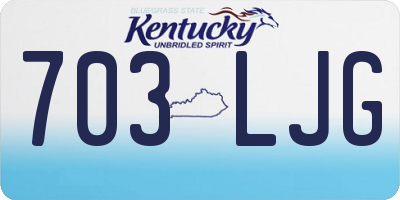 KY license plate 703LJG