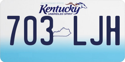 KY license plate 703LJH