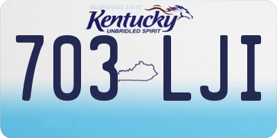 KY license plate 703LJI