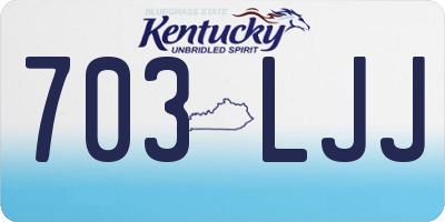 KY license plate 703LJJ