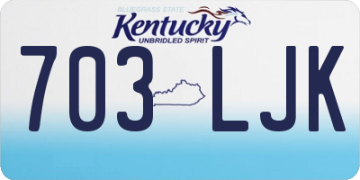 KY license plate 703LJK