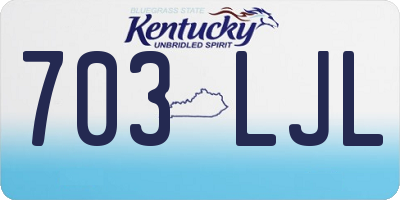 KY license plate 703LJL