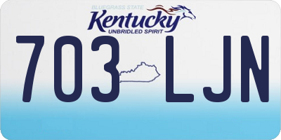 KY license plate 703LJN