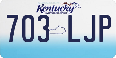 KY license plate 703LJP