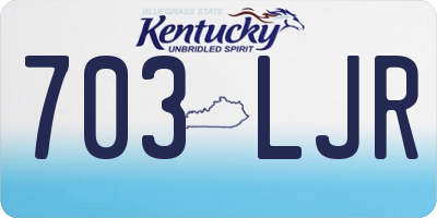 KY license plate 703LJR