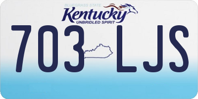 KY license plate 703LJS