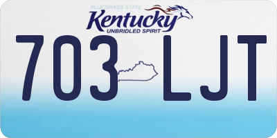 KY license plate 703LJT